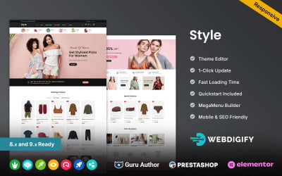 Stijl – Veelzijdige PrestaShop Elementor-winkel voor mode en beauty