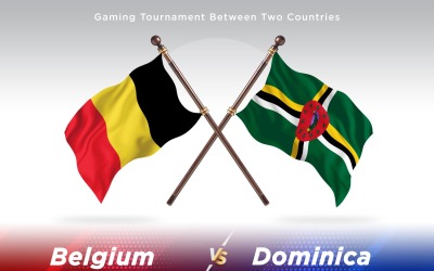 Belgien kontra Dominica Two Flags