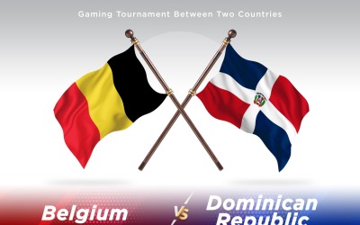 Belgien kontra Dominikanska republiken Två flaggor