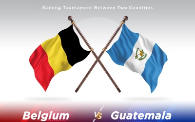 Belgien kontra Guatemala två flaggor