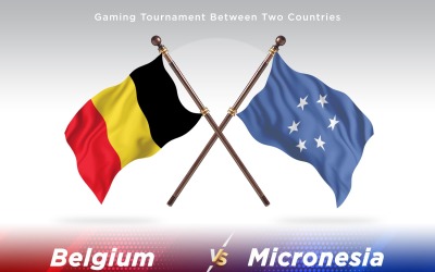 Belgien kontra Mikronesien Två flaggor