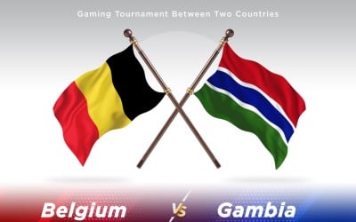 Belgium versus Gambia Two Flags