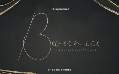Carattere di scrittura a mano della firma di Bevernice