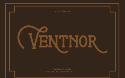 Carattere di visualizzazione vintage Ventnor