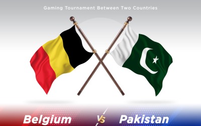 Belgien kontra Pakistan Two Flags