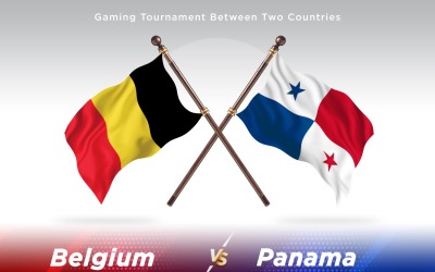 Belgien kontra Panama två flaggor