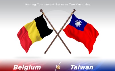 Belgien kontra Taiwan två flaggor