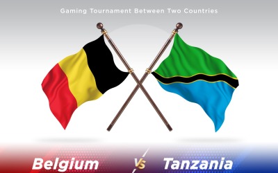Belgien kontra Tanzania Two Flags