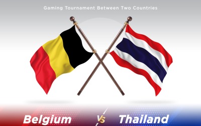 Belgien kontra Thailand två flaggor