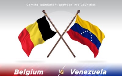 Belgien kontra Venezuela Två flaggor