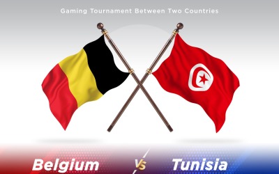 Belgium versus Tunisia Two Flags