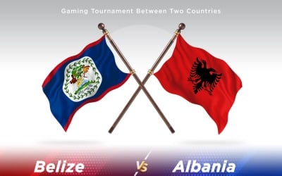 Belize kontra Albanien Två flaggor
