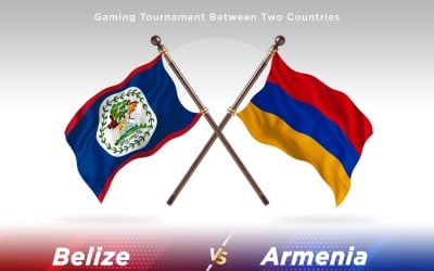 Belize kontra Armenien Två flaggor