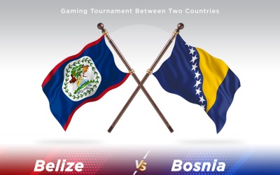 Belize gegen Bosnien und Herzegowina Two Flags