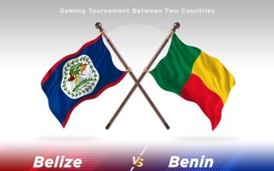 Belize kontra Benin två flaggor