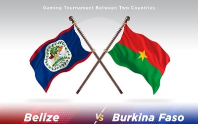Belize kontra Burkina Faso Två flaggor