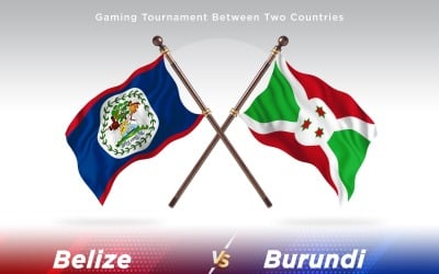 Belize kontra Burundi två flaggor