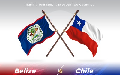 Belize kontra Chile Två flaggor