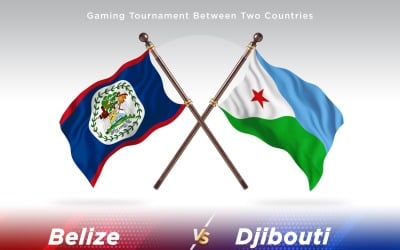 Belize kontra Djibouti två flaggor