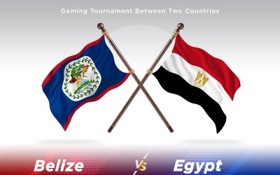 Belize kontra Egypten två flaggor