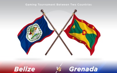 Belize kontra Grenada två flaggor