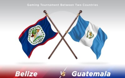 Belize kontra Guatemala två flaggor