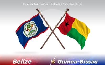 Belize kontra Guinea-Bissau två flaggor