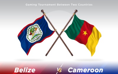 Belize kontra Kamerun Två flaggor