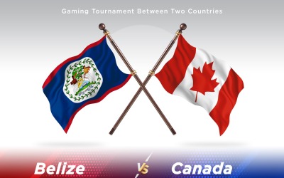 Belize kontra Kanada två flaggor