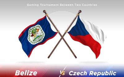 Belize kontra Tjeckien Två flaggor