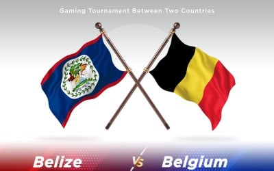 Belize versus Belgium Two Flags