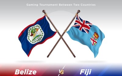 Belize versus Fiji Two Flags