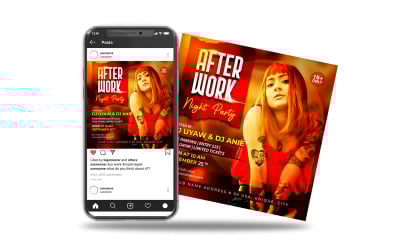 Flyer voor na het werkavondfeest