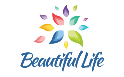 Vackert liv logotyp mall