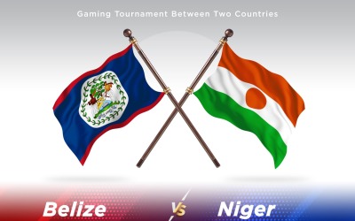 Belize contre Niger deux drapeaux