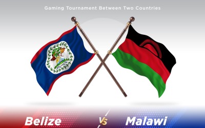 Belize contro due bandiere del Malawi