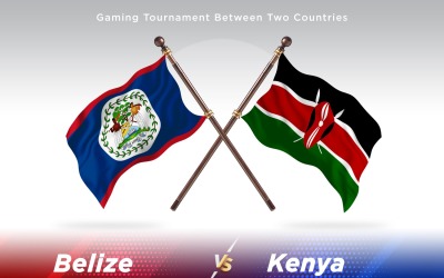 Belize gegen Kenia mit zwei Flaggen