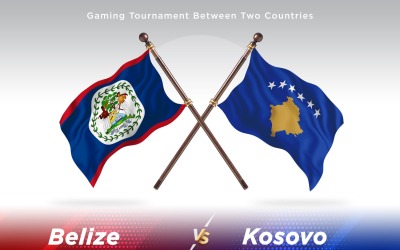 Belize gegen Kosovo Zwei Flaggen
