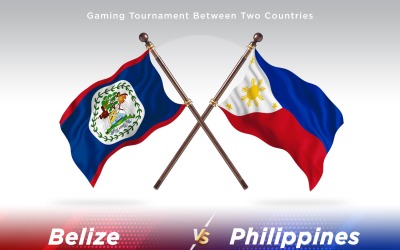 Belize kontra Filippinerna två flaggor