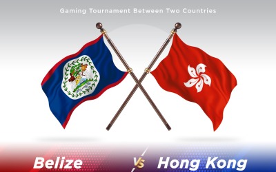 Belize kontra Hong Kong två flaggor