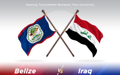 Belize kontra Irak två flaggor