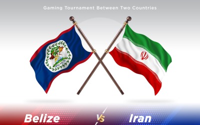 Belize kontra Iran två flaggor