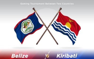 Belize kontra Kiribati två flaggor