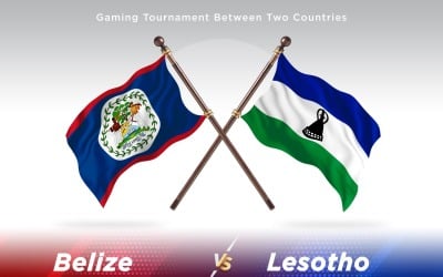 Belize kontra Lesotho två flaggor