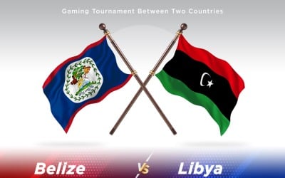 Belize kontra Libyen två flaggor