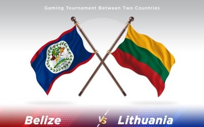 Belize kontra Litauen Två flaggor