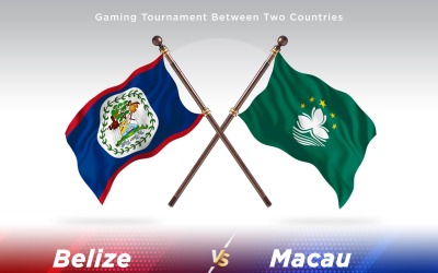 Belize kontra Macau två flaggor
