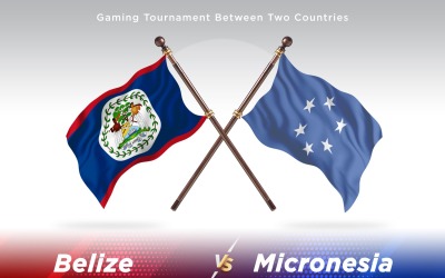 Belize kontra Mikronesien Två flaggor