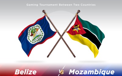 Belize kontra Moçambique två flaggor