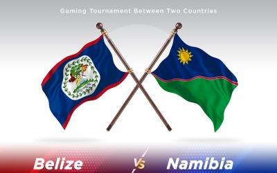 Belize kontra Namibia två flaggor